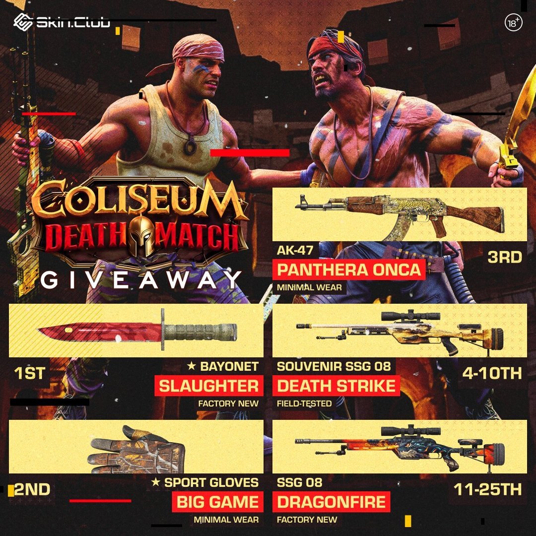 Skin.Club Coliseum Deathmatch Giveaway