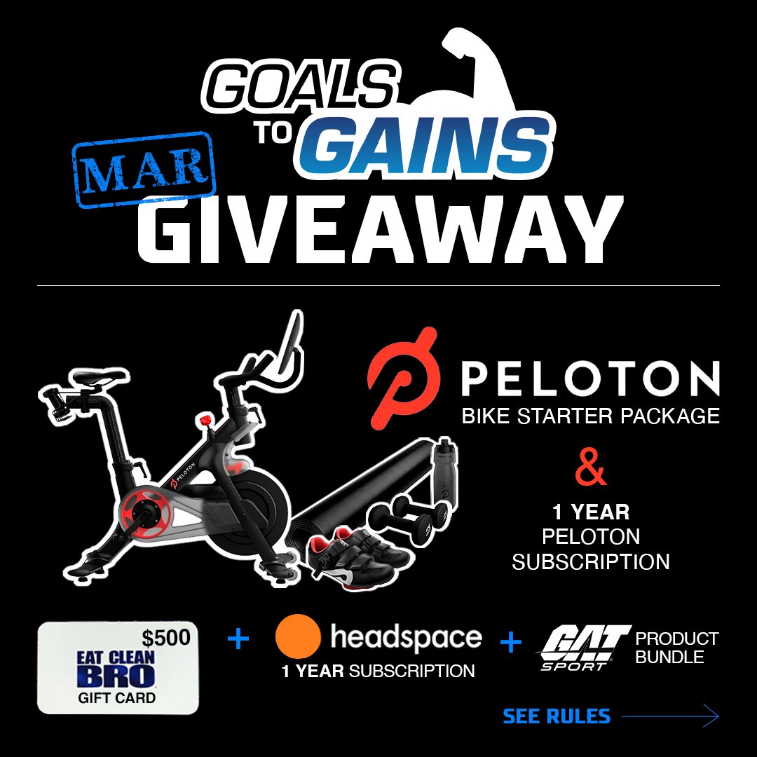 GAT Sport March Goals to Gain Peloton Giveway