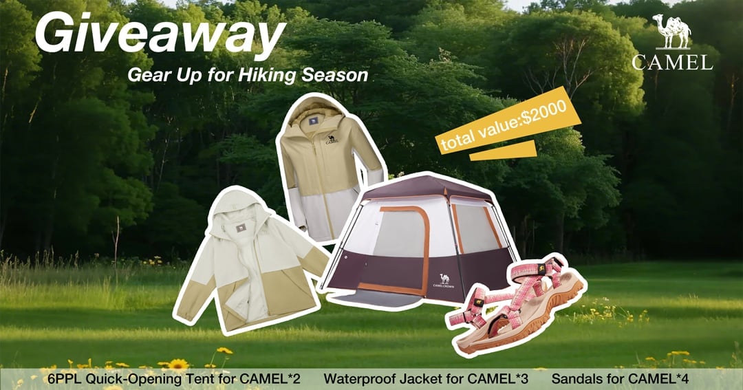 CAMEL GIVEAWAY:  Gear Up For Hiking Season⛺