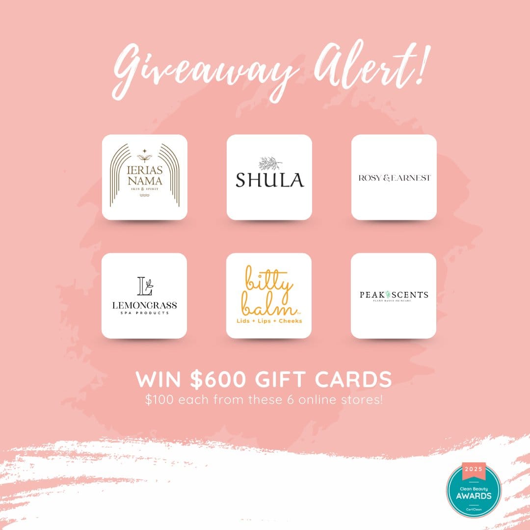 $600 Shopping Spree @ 6 Award-Winning Clean Beauty Brands’ Stores