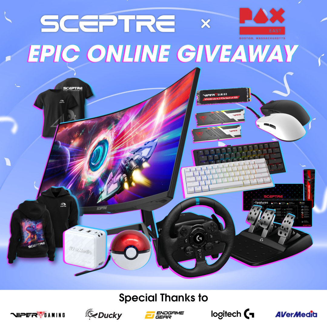 SCEPTRE x PAX East 2025 Epic Online Giveaway