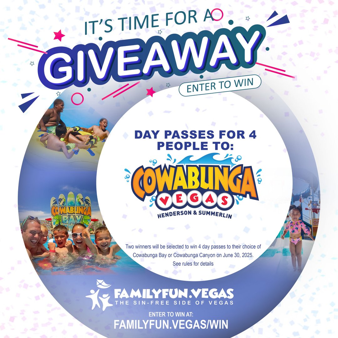 Win Day Passes For 4 People To Cowabunga Vegas