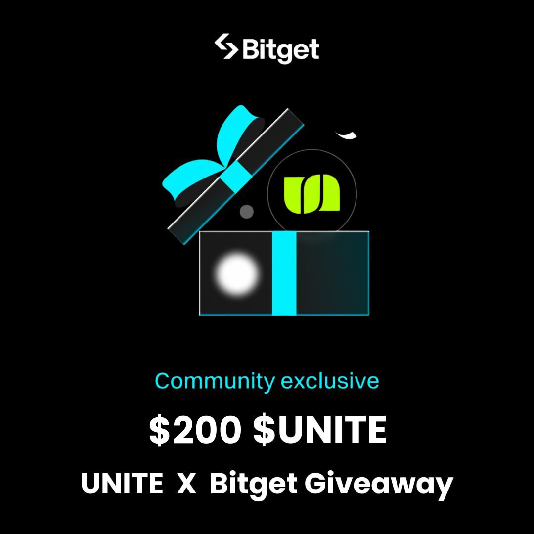 $UNITE x Bitget 200$ Token Giveaway!🚨