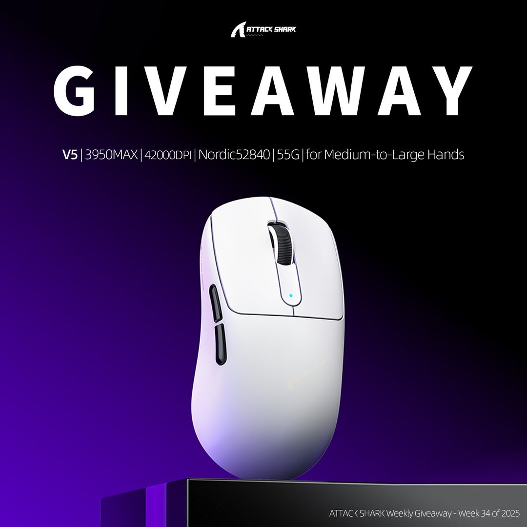 ATTACK SHARK Weekly Giveaway – Week 34 of 2025