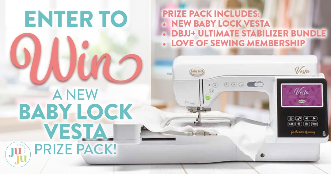 Win A NEW Embroidery Machine From Designs By JuJu®!