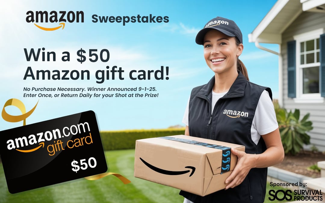 SOS Survival Products – $50 Amazon Gift Card Giveaway