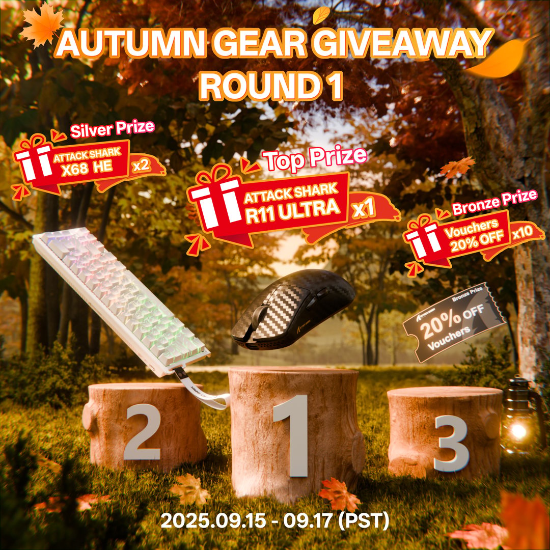 ATTACK SHARK Autumn Gear Giveaway  Round 1