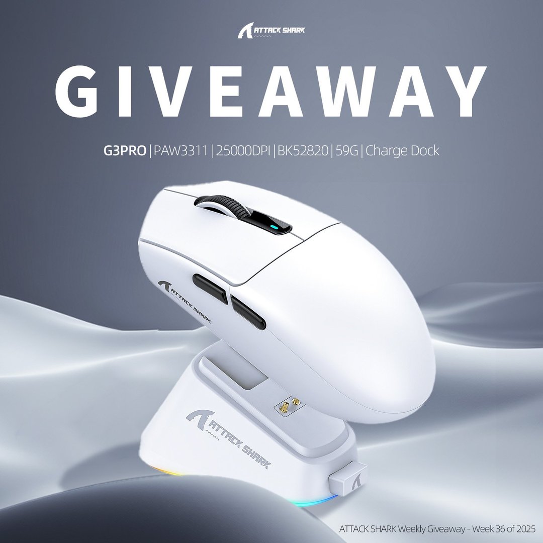 ATTACK SHARK Weekly Giveaway – Week 36 of 2025