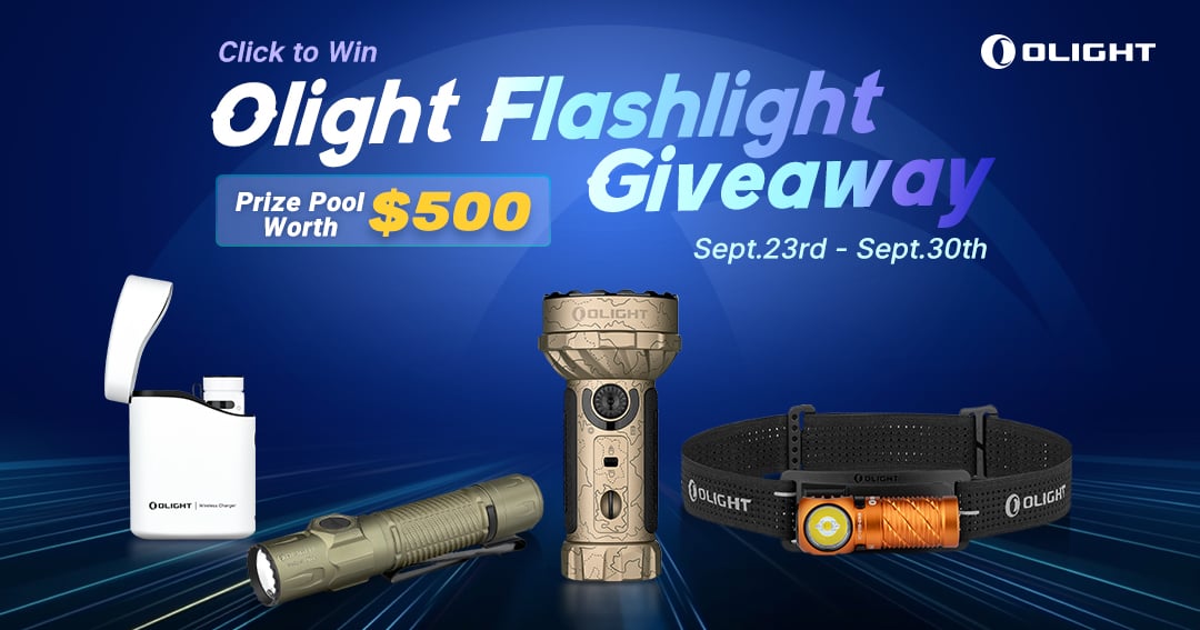 Win Your Share of $500 in Olight Flashlights