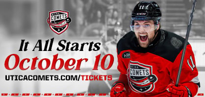 Enter for a chance to WIN 2 tickets to the Utica Comets Game Fri, Oct 10 ⦁ 7pm