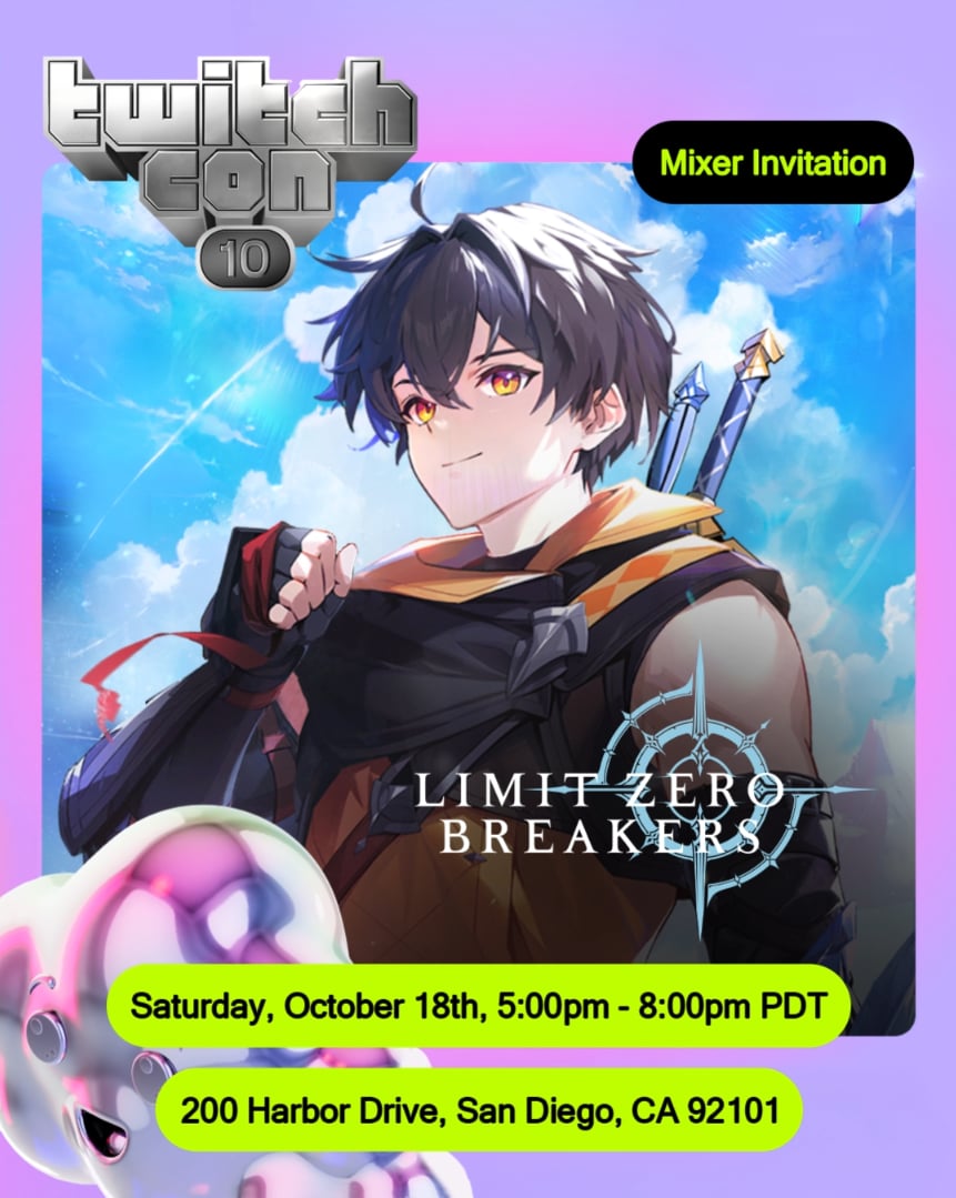 [Limit Zero Breakers] Twitchcon Mixer Invitation Giveaway